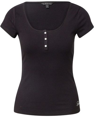 Guess Tee Shirt ches Courtes - Noir - Taille