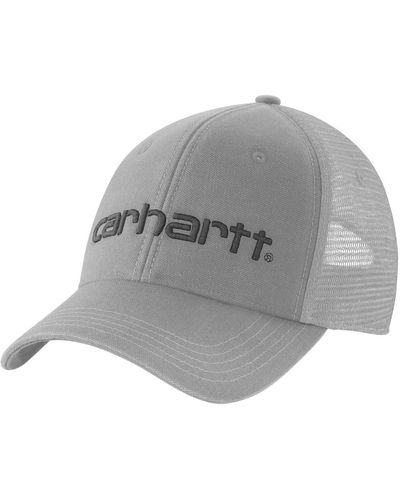 Carhartt Canvas Mesh-back Logo Graphic Cap - Gray