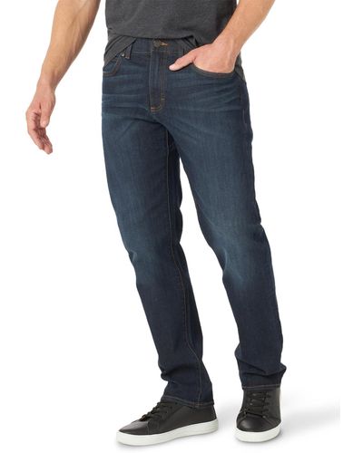 Lee Jeans Big & Tall Performance Series Extreme Motion Athletic Fit Tapered Leg Jean - Blu