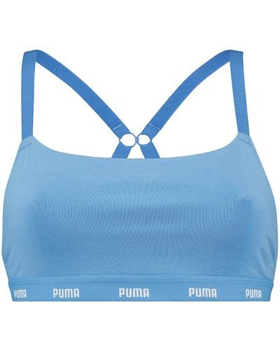 PUMA Cross-Back Bralette - Azul
