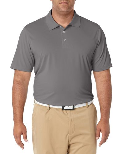 Amazon Essentials Big & Tall Regular-fit Quick-dry Golf Polo Shirt - Gray