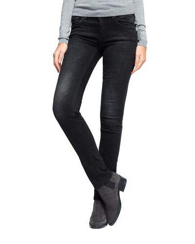 Esprit Edc By Straight Leg Jeans Met Stretch - Zwart