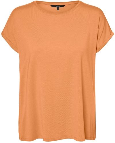 Vero Moda Basic Stretch T-Shirt VMAVA 5157 in Orange