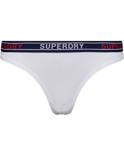 Superdry Multi Logo Bikini Brief - Blue