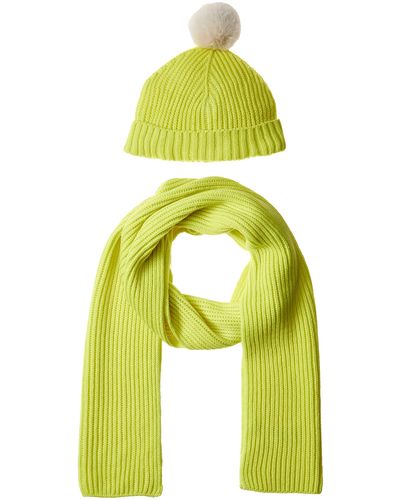 Amazon Essentials Pom Knit Hat and Scarf Set Sun-Hats - Amarillo