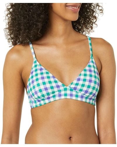 Amazon Essentials Parte Superior de Bikini Clásico con Sujeción Ligera Mujer - Azul