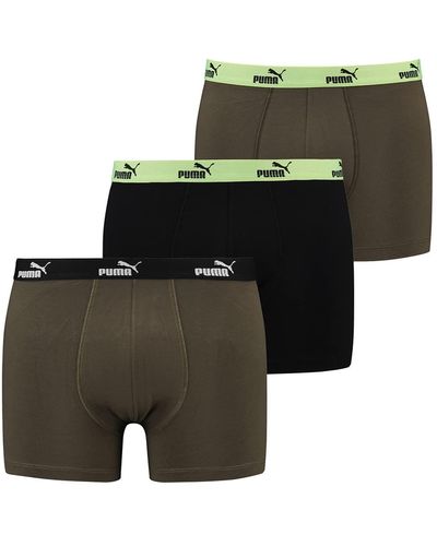 PUMA 3 Pack Boxer Boxershorts Pant Underwear Sporty Retro Pants - Vert