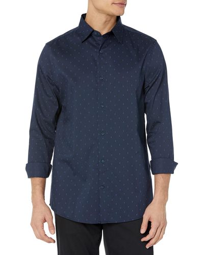 Amazon Essentials Regular-fit Long-sleeve Stretch Dress Shirt - Blue