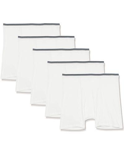 Amazon Essentials Cotton Tag-free Boxer Brief - White