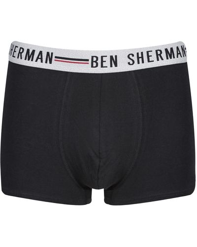 Ben Sherman U5_1396_BS_S Boxer da Uomo Roman Nero/Bianco/Grigio - Multicolore
