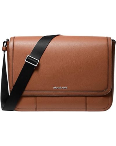 Michael Kors Cooper Leather Messenger Bag - Brown