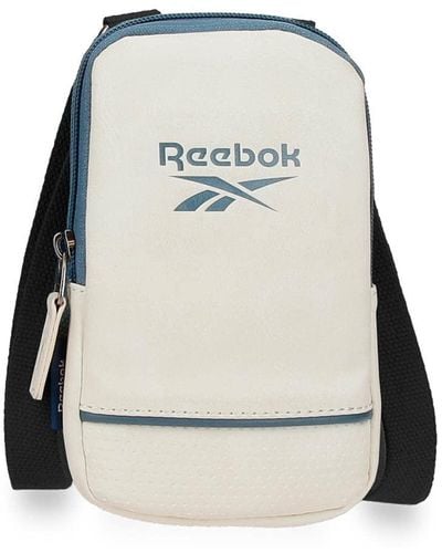 Reebok Cincinnati Small Shoulder Bag White 10,5x18x2 Cms Synthetic Leather - Black