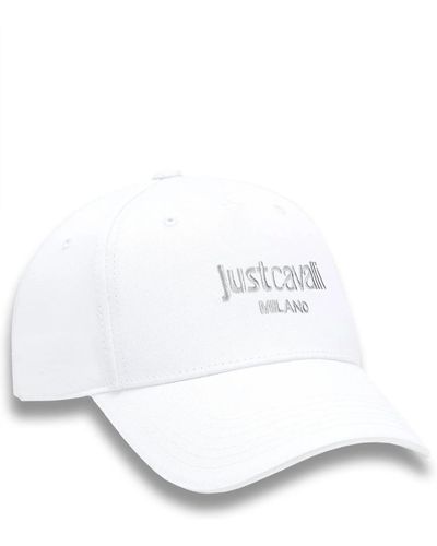 Just Cavalli Cappelli e berretto in cotone bianco