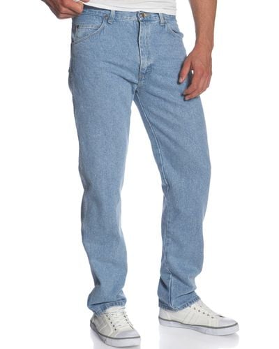 Wrangler Jeans da Uomo Rough Wash Indaco 34W x - Blu