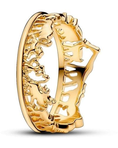PANDORA Disney The Lion King 14k Gold-plated Ring - Metallic