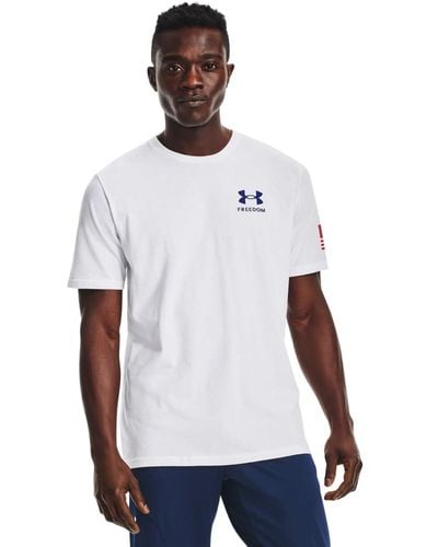 Under Armour New Freedom Flag T-shirt - White