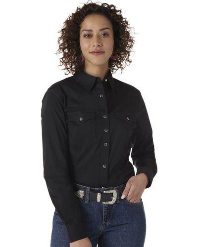 Wrangler Western Button Down Shirts - Black