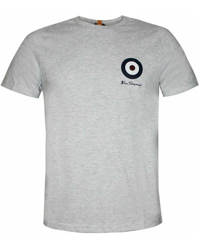 Ben Sherman S Classic Short Sleeve Target Retro Casual T-shirt S Grey