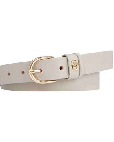 Tommy Hilfiger Essential Effortless 2.5 Gold Aw0aw16798 Fixed Belt - Black