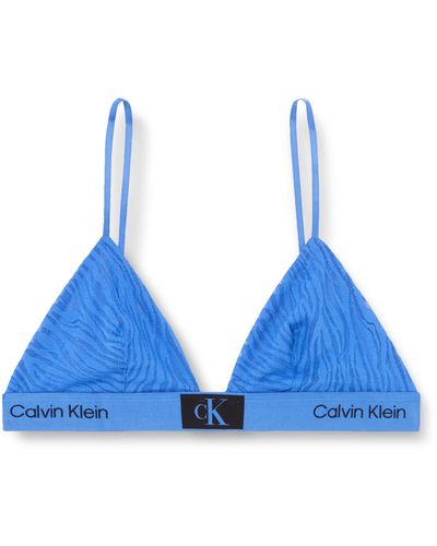 Calvin Klein Unlined Triangle 000QF7377E Sostenes triángulo - Azul
