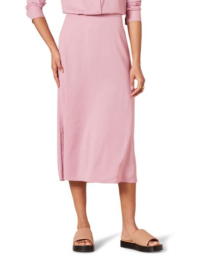 Amazon Essentials Georgette Midi Length Skirt - Pink
