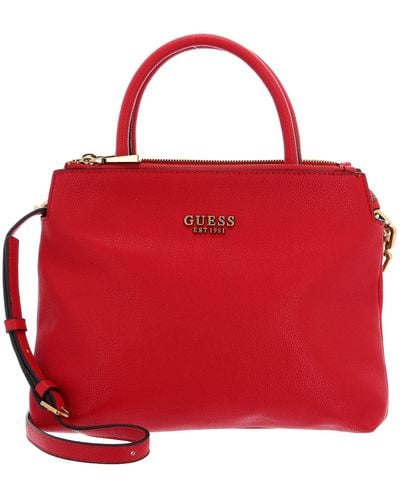 Guess Turin Tri Compartment Satchel Lipstick One Size - Rood