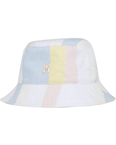 Tommy Hilfiger Beach Summer Stripes Bucket Hat - Weiß