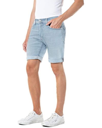 Replay Jeans Shorts Rbj 901 Tapered-Fit mit Stretch - Blau