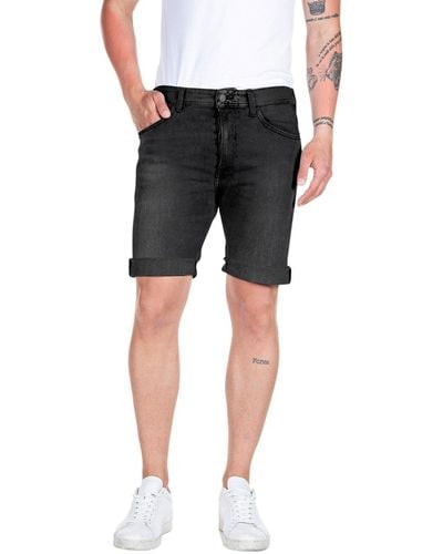 Esprit Replay Jeans Shorts With Power Stretch - Black