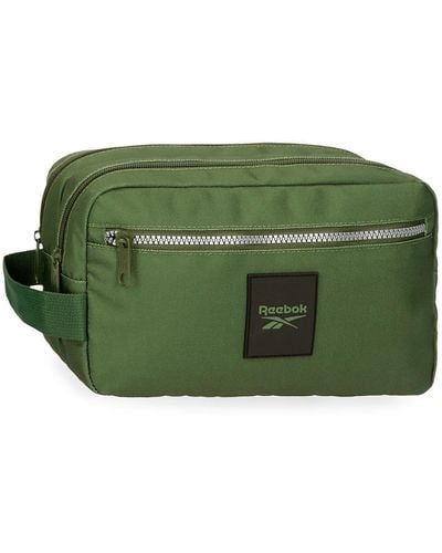 Reebok Arlie Adjustable Two-compartment Toiletry Bag Green 26x16x12cm Polyester