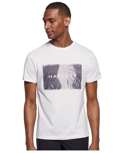 Hackett Hackett Skyline Short Sleeve T-shirt Xl - White