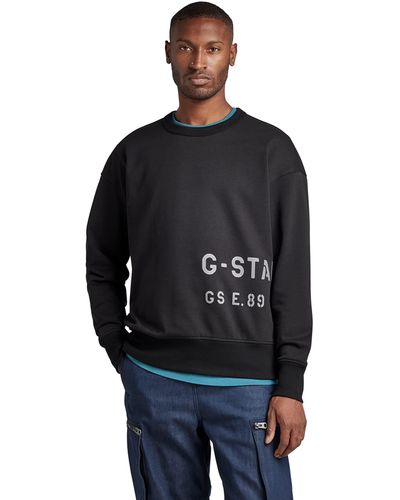 G-Star RAW Multi Graphic Oversized Sweater - Zwart