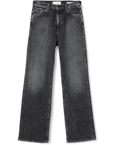 Replay Jeans Laelj Wide-Leg-Fit Rose Label aus Comfort Denim - Grau