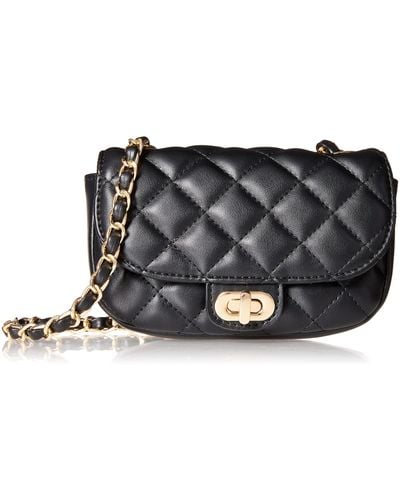 The Drop Willow Quilted Belt Bag - Black