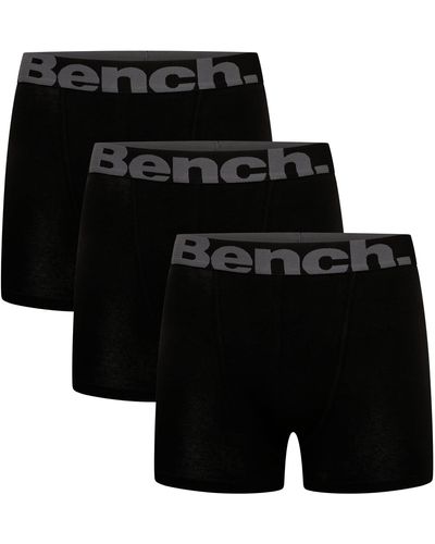 Bench Everyday atmungsaktive Unterwäsche Essentials Multipack BoxerJerseyShorts - Schwarz