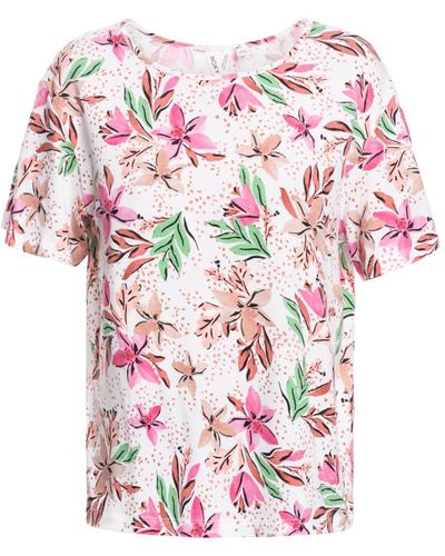 Roxy Bedrucktes Jersey-T-Shirt für Frauen - Pink