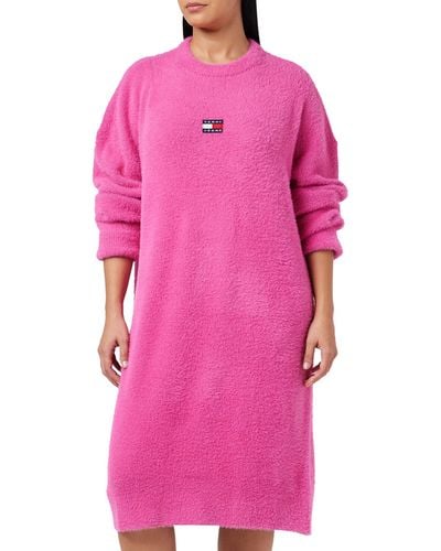 Tommy Hilfiger Tjw Furry Jumper Dress - Pink
