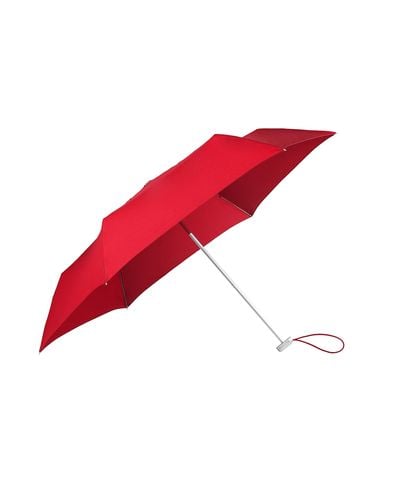 Samsonite 3 Section Ual Mini Flat Stick Umbrella 23 Centimeters 1 - Red