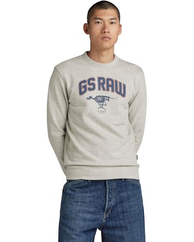 G-Star RAW Skelet Dog Graphic R Sweat - Grijs