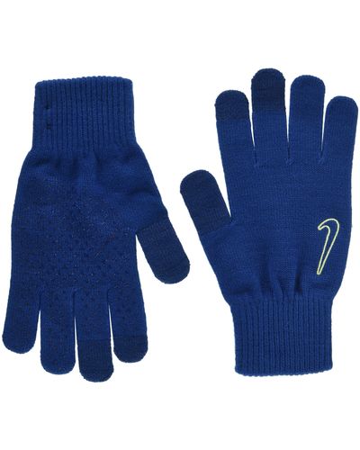 Nike Knitted Tech and Grip Gloves Twist Handschuhe - Blau