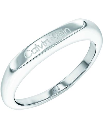 Calvin Klein Women's Faceted Collection Ring - 35000187d - Metallic