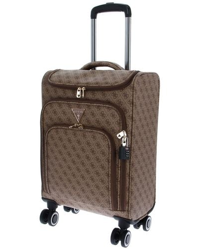 Guess Divvy Travel 4 Wheels Cabin Trolley 47 Cm - Brown