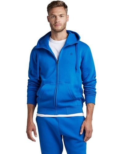 G-Star RAW Premium Core Hooded Zip Sweater - Azul