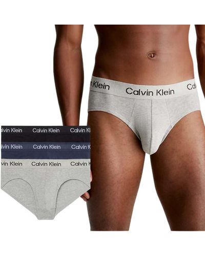 Calvin Klein Brief 3Pk Hip-Slips - Braun