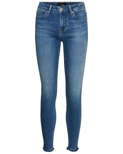 Vero Moda VMPEACH MR Skinny Ank Cut RI3210 Noos Jeans - Blu