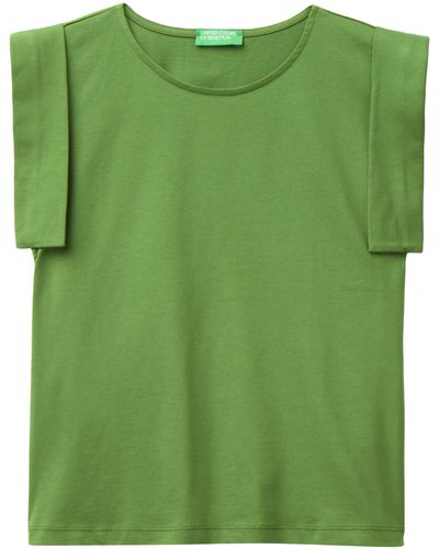 Benetton 3bl0d1077 T-Shirt - Grün