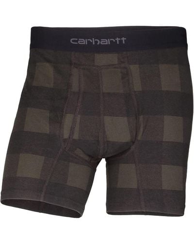 Carhartt 5" Inseam Basic Cotton-Poly Boxer Brief 2-Pack Slip - Grau