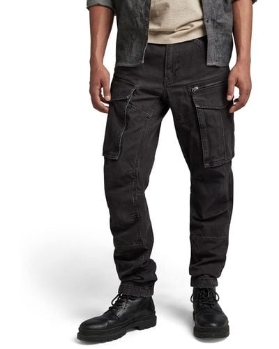 G-Star RAW Rovic Zip 3D Regular Tapered Pants da Uomo - Nero