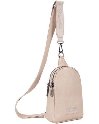Wrangler Crossbody Sling Bags For Cross Body Fanny Pack Purse With Detachable Strap - Natural