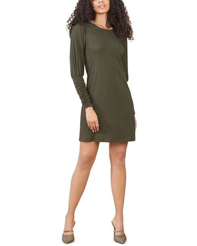 BCBGeneration Long Sleeve Dress With Scrunched Detail - Green